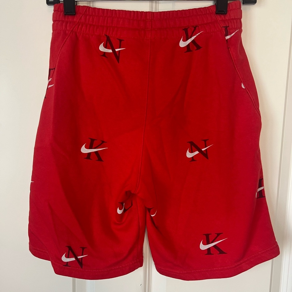 Nike Red Logo-Print Kids Pull-On Shorts - Picture 5 of 6